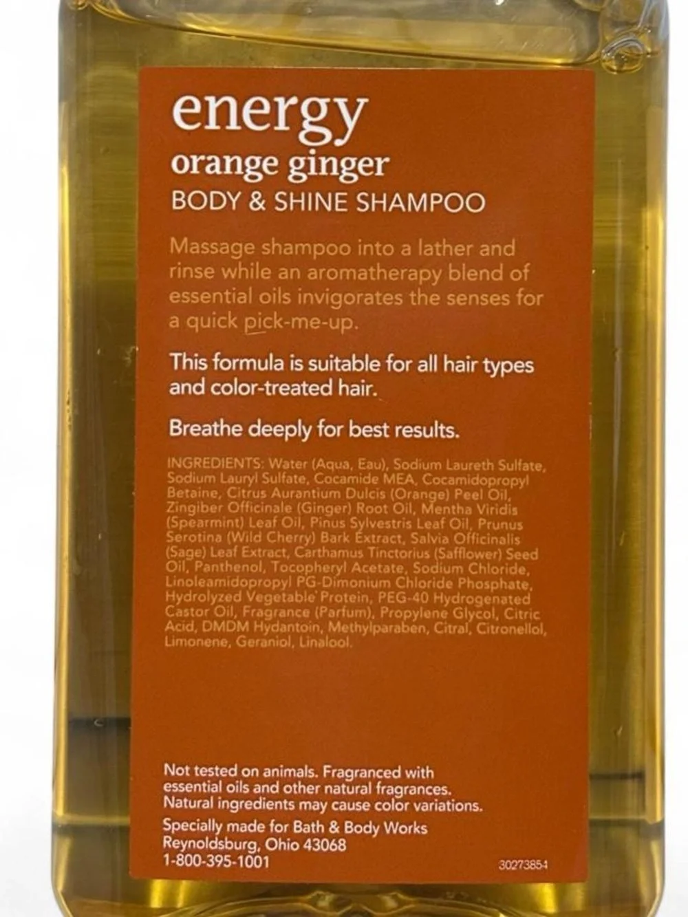 Bath & Body Works Energy Orange Ginger Body & Shine Shampoo